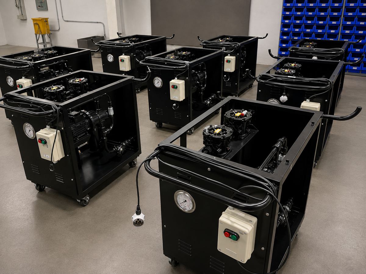 Two stage hydraulic oil filtration trolleys manufactured in Pune